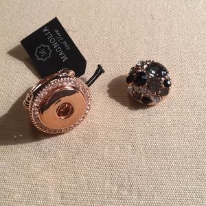 Magnolia and Vine Rose gold stretch ring